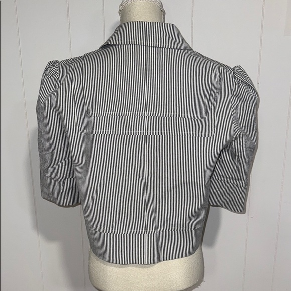 Tweeds Black and White Striped Blazer - Picture 3 of 4